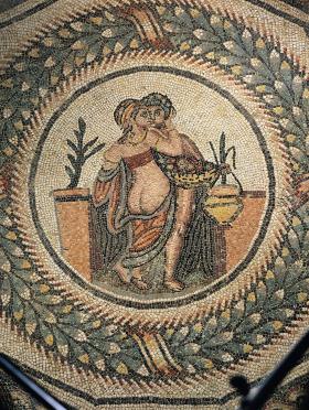 Scena erotyczna, mozaika z Villi del Casale, początek IV w.