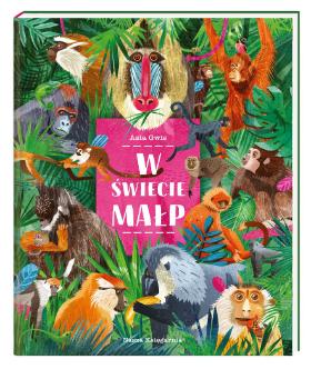 Asia Gwis, W świecie małp, Nasza Księgarnia, Warszawa 2019. „W świecie małp” to kartonowa, edukacyjna publikacja o ssakach naczelnych. Poszczególne rozkładówki poświęcone są bardzo konkretnym tematom lub gatunkom. Osobna rozkładówka trafia się szympansom i gorylom, ale dowiemy się także, co jedzą małpy, jak zachowują się w stadach lub jak się komunikują. Informacji jest tu w sam raz – to wielka zaleta tej książki, że nie przytłacza nadmiarem danych. Z kolei w warstwie wizualnej w niektórych planszach wkrada się delikatny chaos i przeszacowanie liczby elementów, jakie oko może udźwignąć. Z drugiej strony Asia Gwis jest wyśmienitą kolorystką, a małpy to niezwykle barwny temat. Dosłownie i w przenośni.