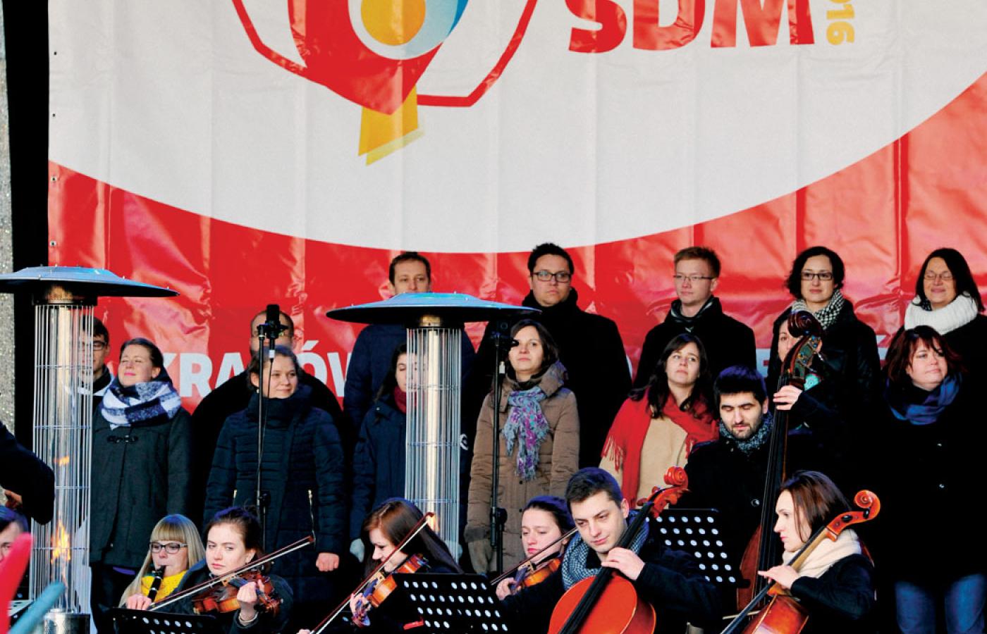 Prezentacja hymnu Światowych Dni Młodzieży, Kraków, 6 stycznia 2015 r.