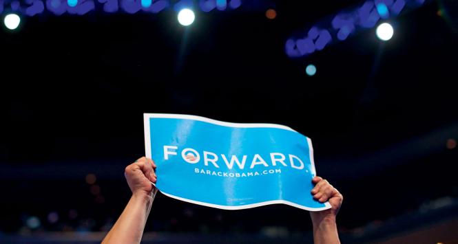 Zwykła kropka (w tegorocznym haśle wyborczym) spowodowała w sztabie wyborczym Baracka Obamy zamieszanie godne co najmniej wykrzyknika.