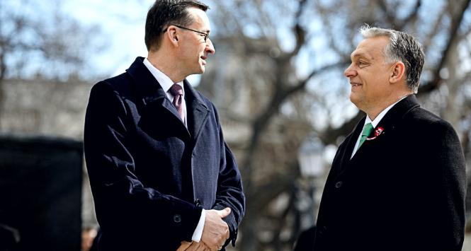 Premier Morawiecki w Budapeszcie, 15 marca 2019 r.