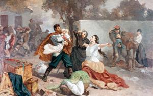 Artur Grottger „Pożar dworu w Miechowie”, 1864-65 r.