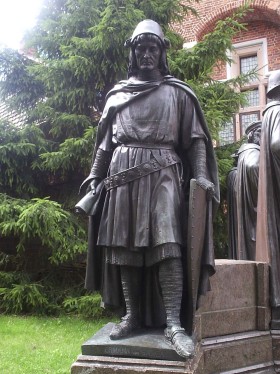 Wielki mistrz Hermann von Salza, za rządów którego rozpoczeła się budowa państwa krzyżackiego w Prusach.