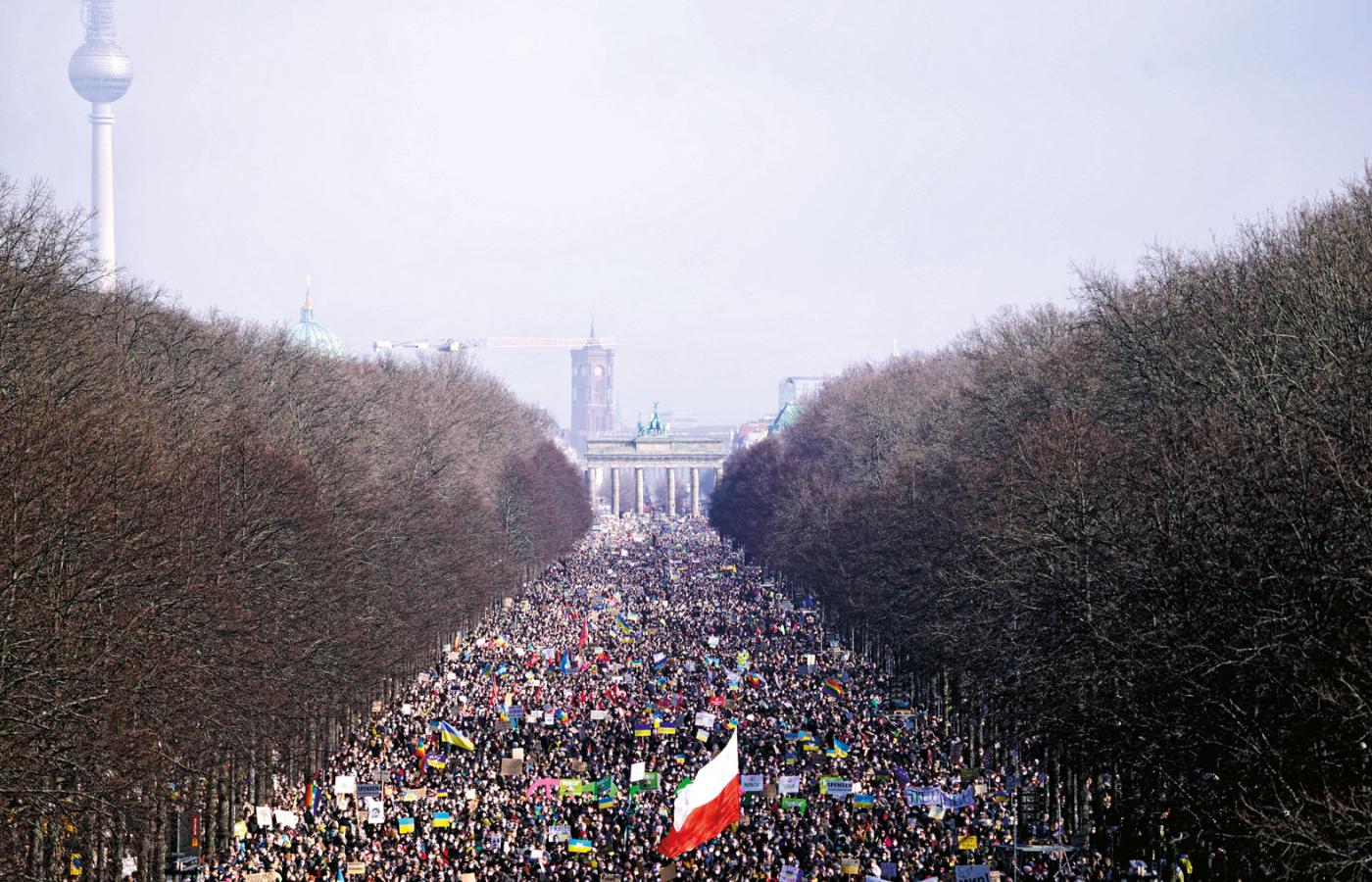 Niedzielna manifestacja w Berlinie: przeciw agresji i za sankcjami.