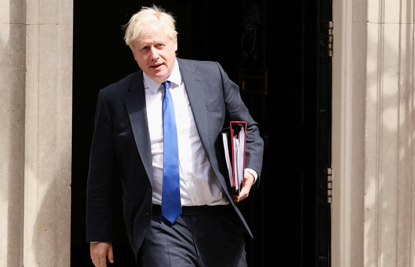 Boris Johnson przy 10 Downing Street, 6 lipca 2022 r.