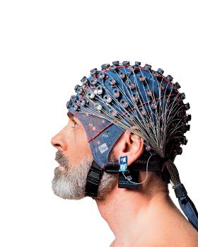 Czepek do badań EEG.
