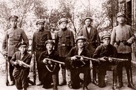 Oddział powstańczy podczas III Powstania Śląskiego, 1921 r.