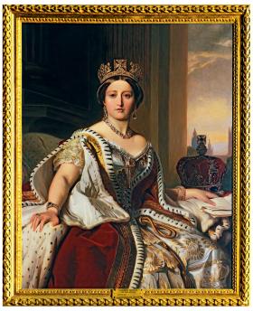 Królowa Wiktoria na obrazie Franza Winterhaltera z połowy XIX w.