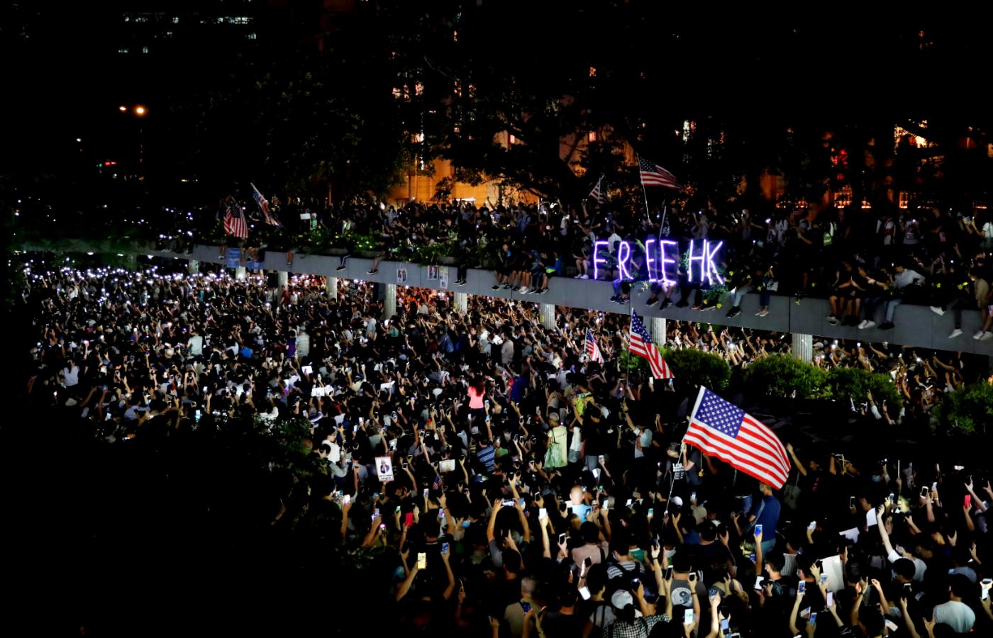Demonstracja w obronie Hongkongu