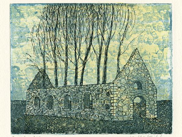 Kalli Kalde (Estonia) Abandoned Villages I, 2018, druk wklęsły, 10,1 x 12,6 cm