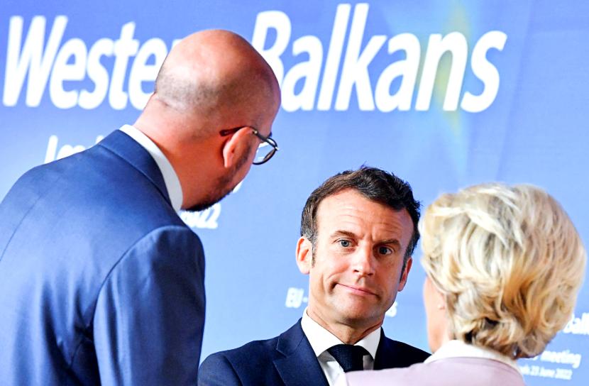 Emmanuel Macron na szczycie Unii i Bałkanów Zachodnich w Brukseli