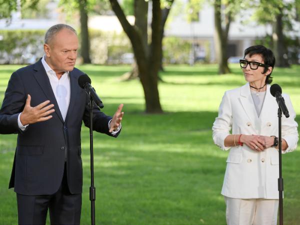 Donald Tusk i Barbara Mróz-Gorgoń