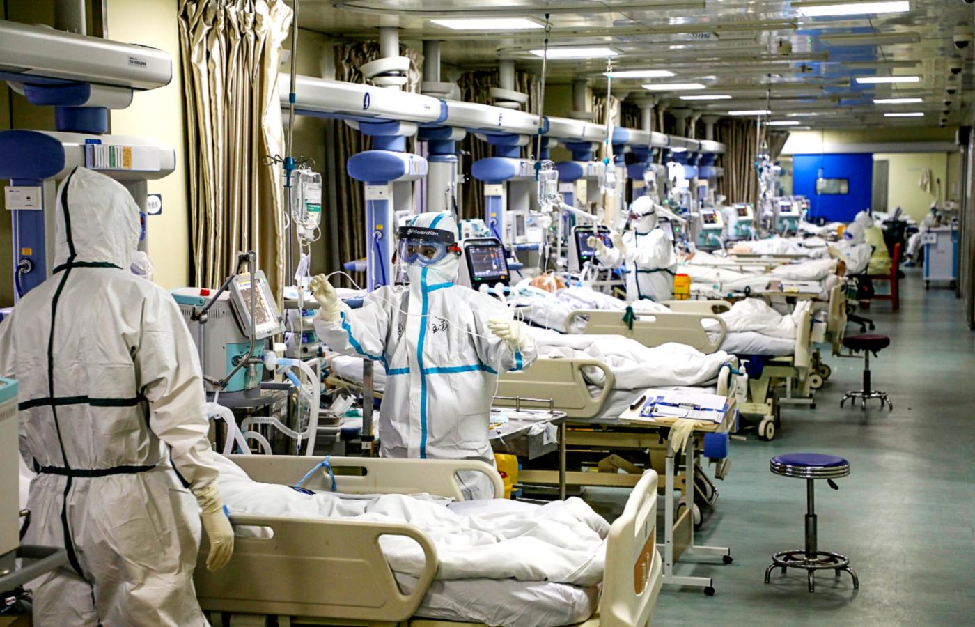Szpital w Wuhanie, luty 2020 r.