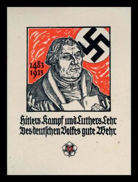 Walka Hitlera i nauki Lutra najlepszą obroną Niemców – nazistowski plakat z 1933 r.