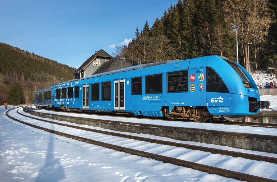 Napędzany wodorem eksperymentalny pociąg firmy Alstom (Szwajcaria).