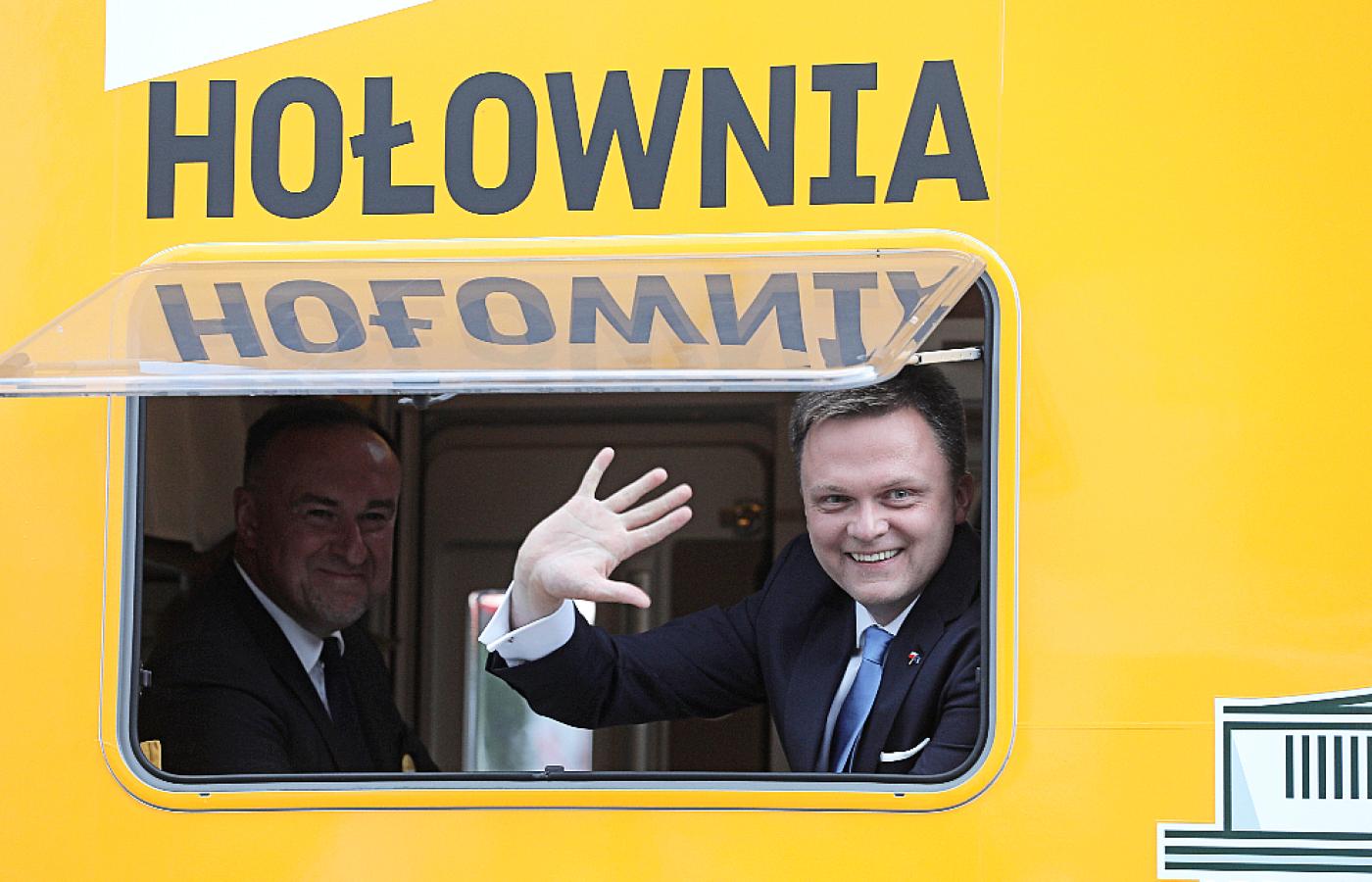 Michał Kobosko i Szymon Hołownia w czasie kampanii prezydenckiej. 17 czerwca 2020 r.