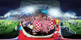 Na mecz z Nigerią do Kaliningradu przyjechało wielu chorwackich kibiców.