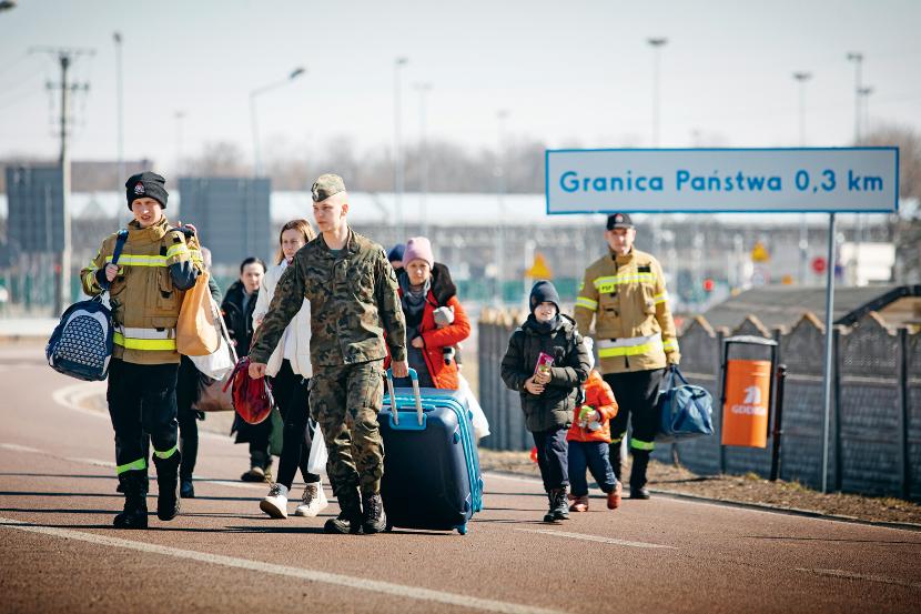 Na przejściu granicznym w Zosinie, uchodźcy wojenni z Ukrainy byli zaskoczeni życzliwym przyjęciem.