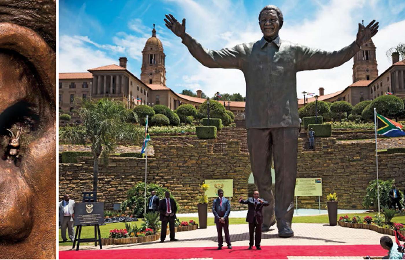 Pomnik Nelsona Mandeli zdobiący Union Buildings w Pretorii.