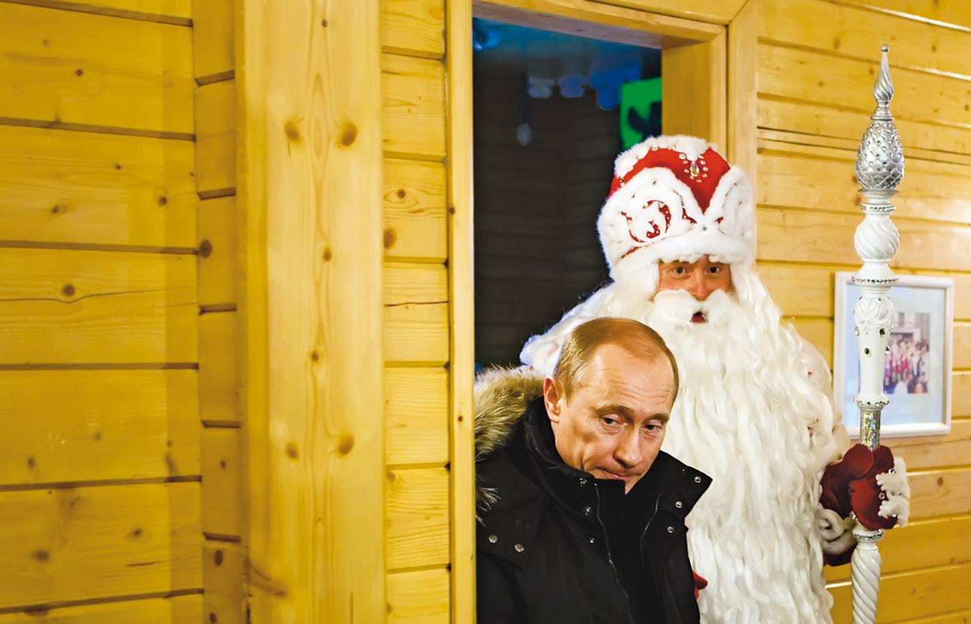 Władimir Putin i Dziadek Mróz.
