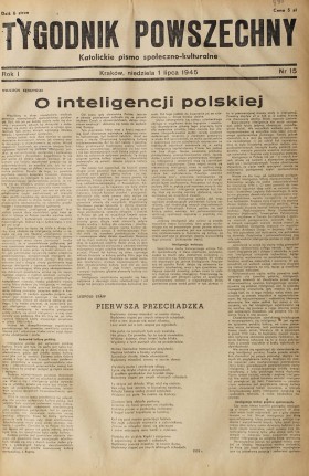 Tygodnik Powszechny, numer z lipca 1945 r.