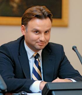 Andrzej Duda jako podsekretarz stanu w Kancelarii Prezydenta Lecha Kaczyńskiego, 2008 r.