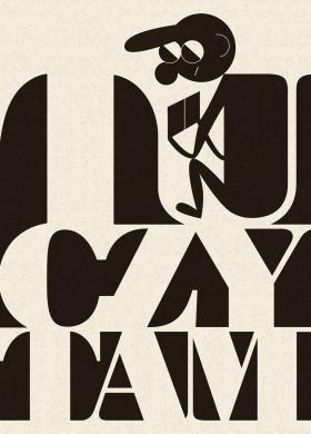 Patryk Mogilnicki, plakat na wystawę „Tu czy tam”