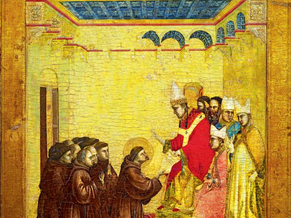 Giotto Di Bondone, Papież Innocenty III eryguje zakon franciszkanów, ok. 1295 r.