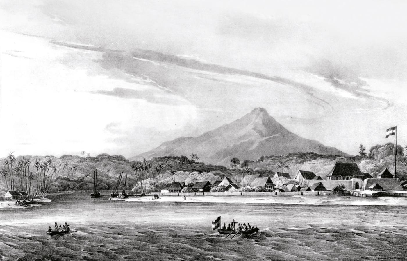 Wyspy Korzenne, czyli Moluki w Indonezji, grafika z XVIII w.
