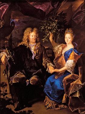 Izabela Czartoryska (1671–1758) z ojcem, poetą Janem Andrzejem Morsztynem – obraz z 1693 r.