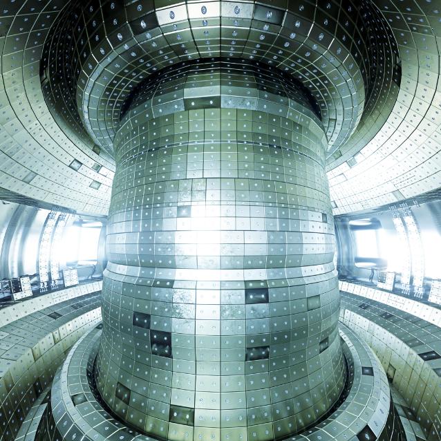 Reaktor termojądrowy typu tokamak (wizja artystyczna).