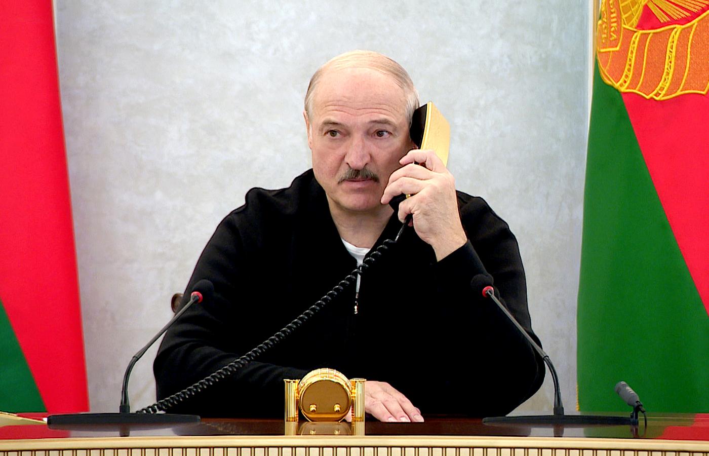 Aleksandr Łukaszenka w Pałacu Niepodległości, 23 sierpnia 2020 r.