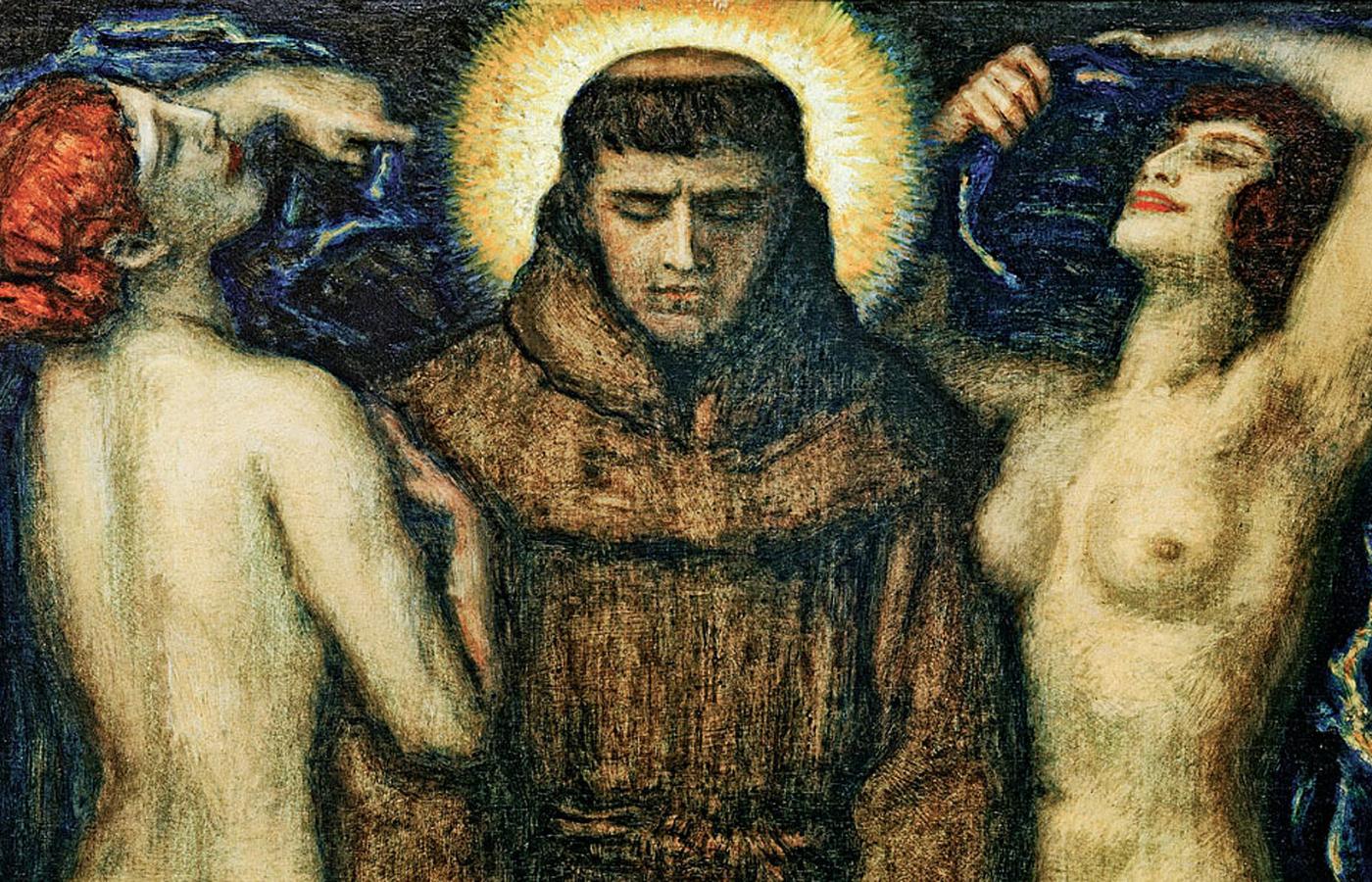 „Kuszenie św. Antoniego”, obraz Franza von Stucka z 1928 r.