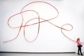 Instalacja Moniki Sosnowskiej „Pręt żebrowany 20”, 2017/2020 r.