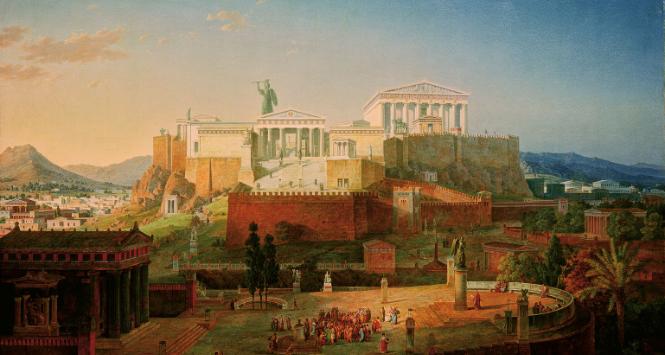 Akropol wyobrażony przez malarza Leo von Klenze’a, 1846 r.
