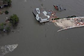Wybrzeże New Jersey po przejściu Sandy.