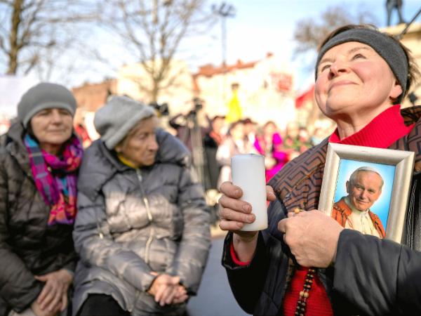 Protest w obronie Jana Pawła II, Katowice, 18 marca 2023 r.