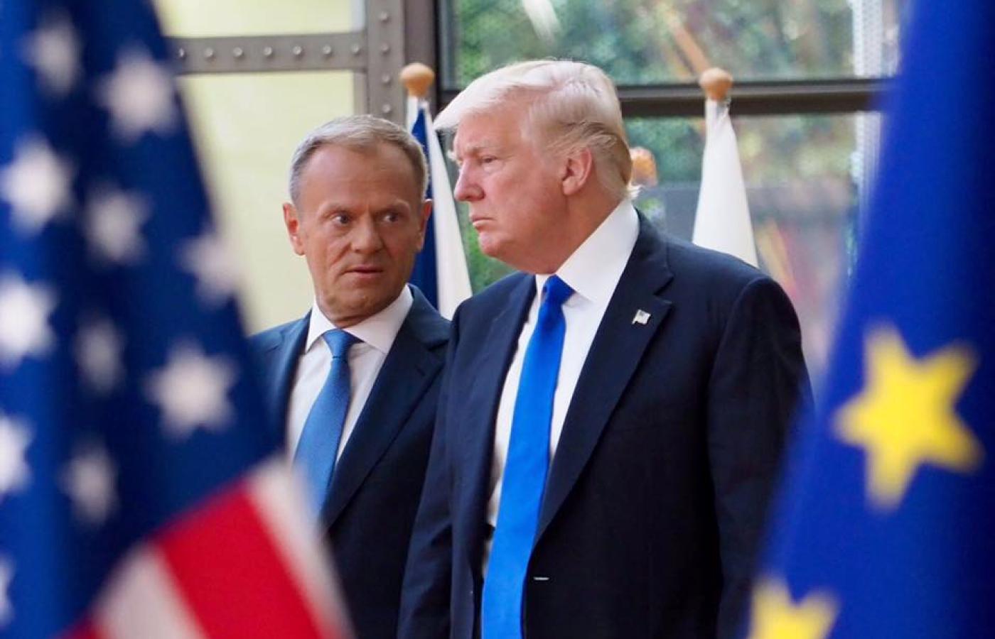 Donald Tusk i Donald Trump w Brukseli