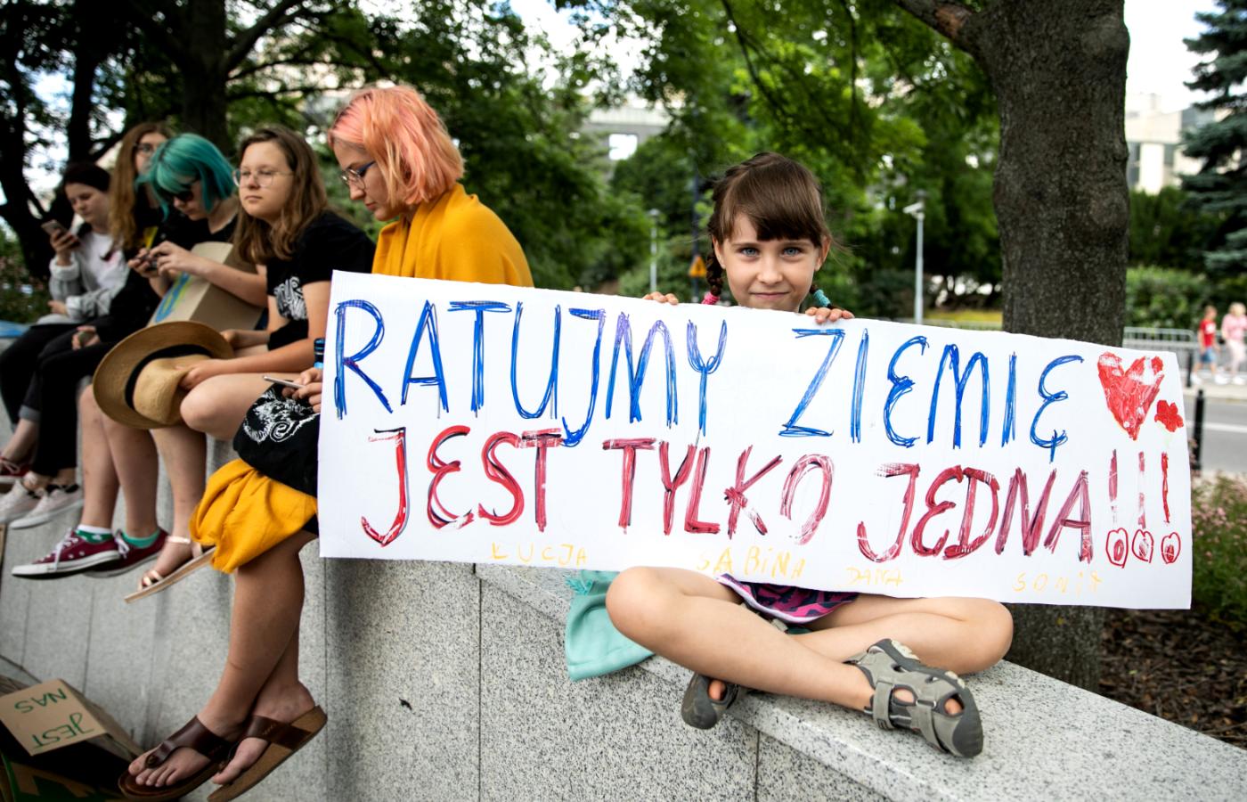 Wakacyjny Strajk Klimatyczny pod Sejmem w Warszawie