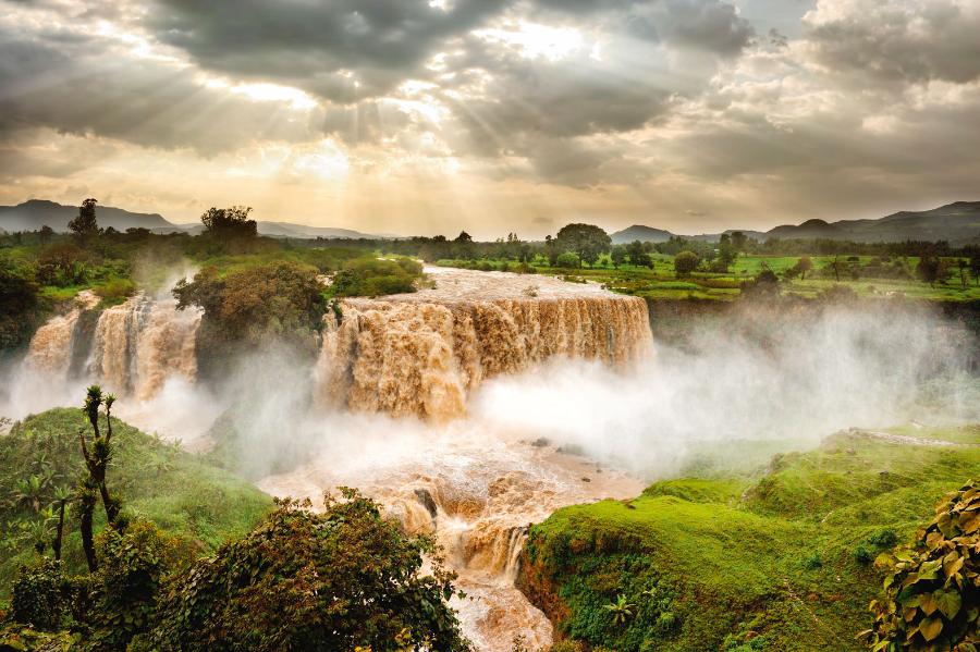 Wodospady Tys Ysat znajdują się na terenie Etiopii w górnym odcinku Nilu Błękitnego.