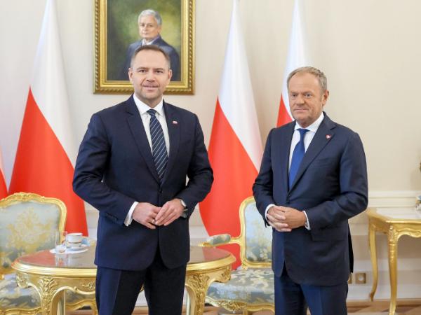 Karol Nawrocki i Donald Tusk, 14 sierpnia 2025 r.