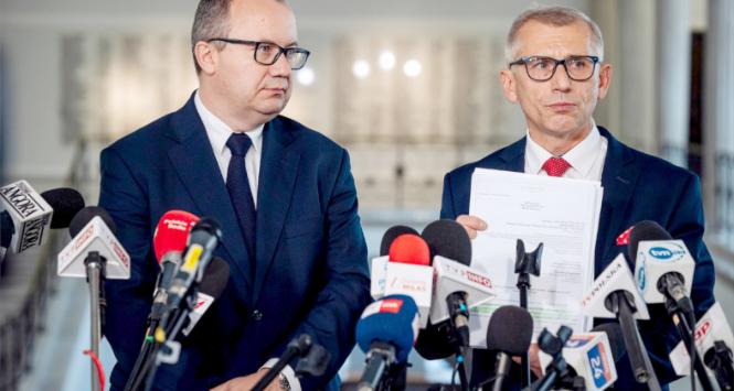 Adam Bodnar i Krzysztof Kwiatkowski w Sejmie. Obaj będą senatorami nowej kadencji.