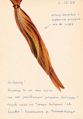 8 września 1971, Szymborska do Filipowicza:PRÓBA POCZTY: liścik ten wrzucony zostaje na Poczcie Głównej o godz. 13-ej dnia 8 września, w drugiej połowie dwudziestego wieku, w 26 roku socjalizmu w Europie środkowo-wschodniej. Ma przebyć przestrzeń 100 km. pokonywaną przez autobus w 2 1/2 godziny, a przez samochód osobowy w 2 godz. Proszę mi napisać, kiedy znajdzie się w Twoich pięknych rękach.