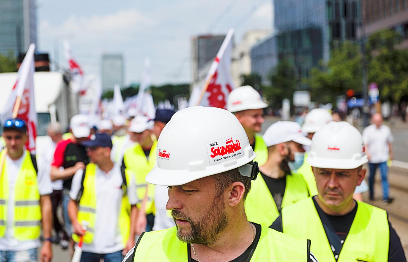 Protest branży górniczej i energetycznej w Warszawie, 9 czerwca 2021 r.