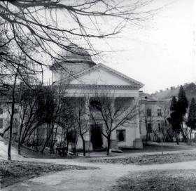Budynek Biblioteki Ossolineum we Lwowie, fot. z 1972 r.