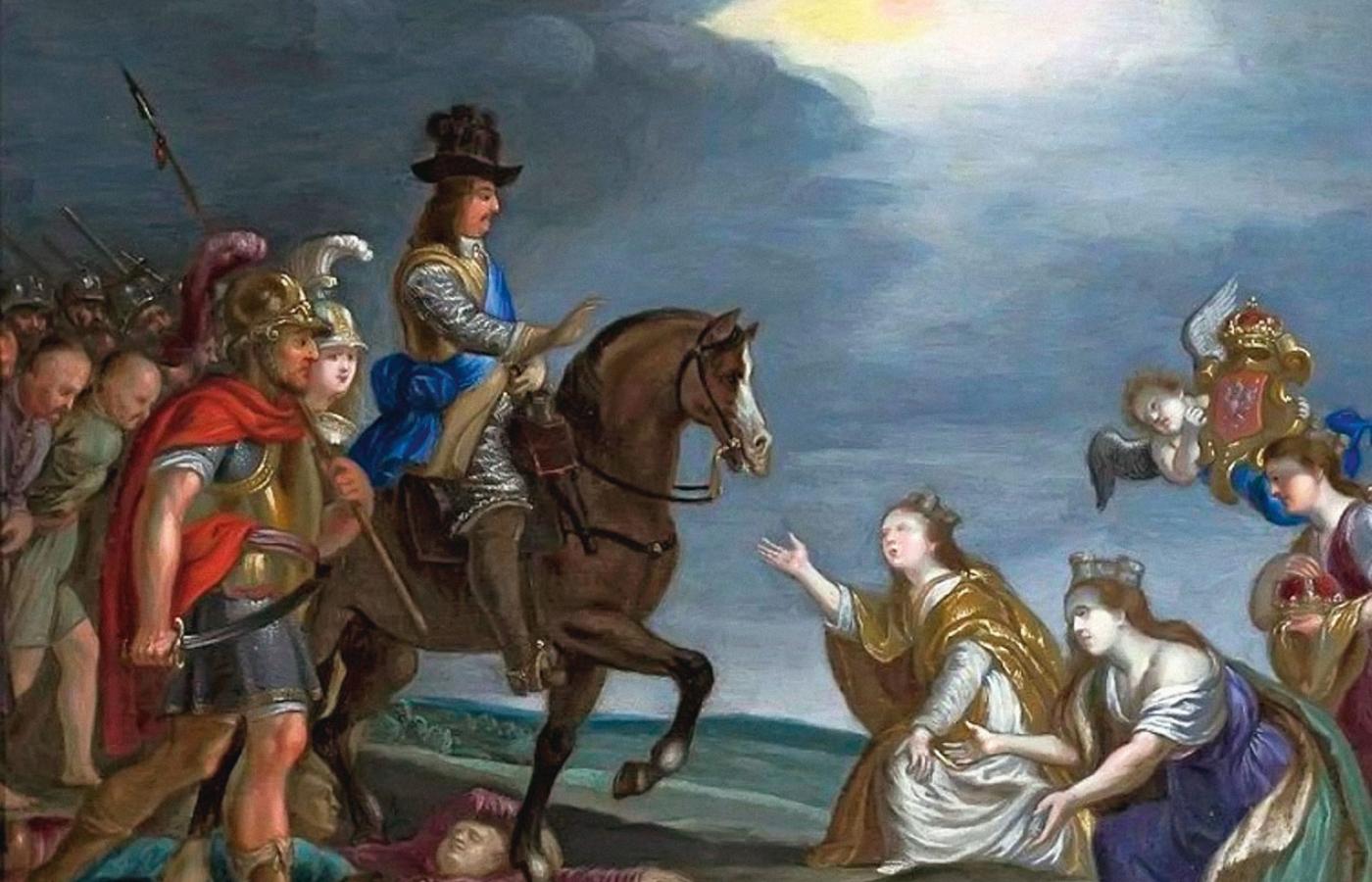 Triumf Karola X nad Rzeczpospolitą, obraz z epoki, malarz nieznany.