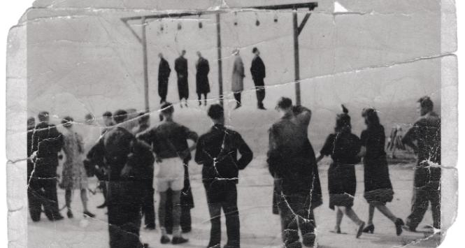 Egzekucja Polaków w okresie okupacji hitlerowskiej, fotografia niedatowana.