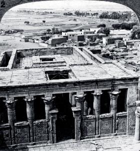 Świątynia Horusa w Edfu, fotografia z 1905 r.