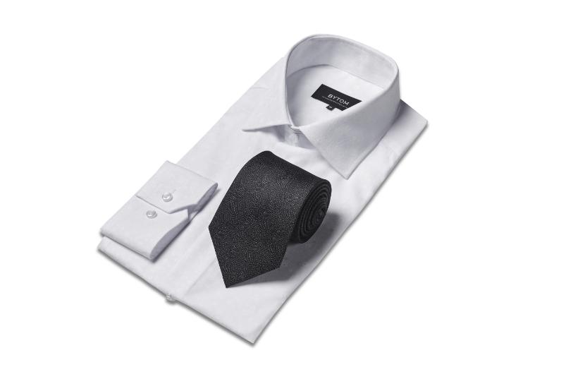 BYTOM zestaw koszula/krawat (299,90 PLN, 100% bawełna / 99,90 PLN, 100% jedwab)