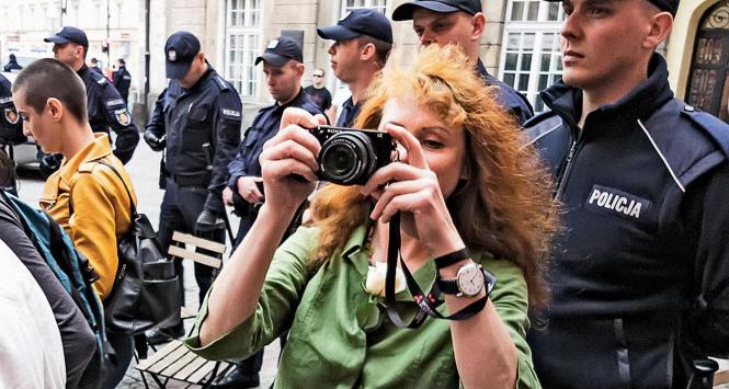 Na fot. autorka przed zatrzymaniem